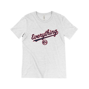 White "Everything" Baseball T-Shirt